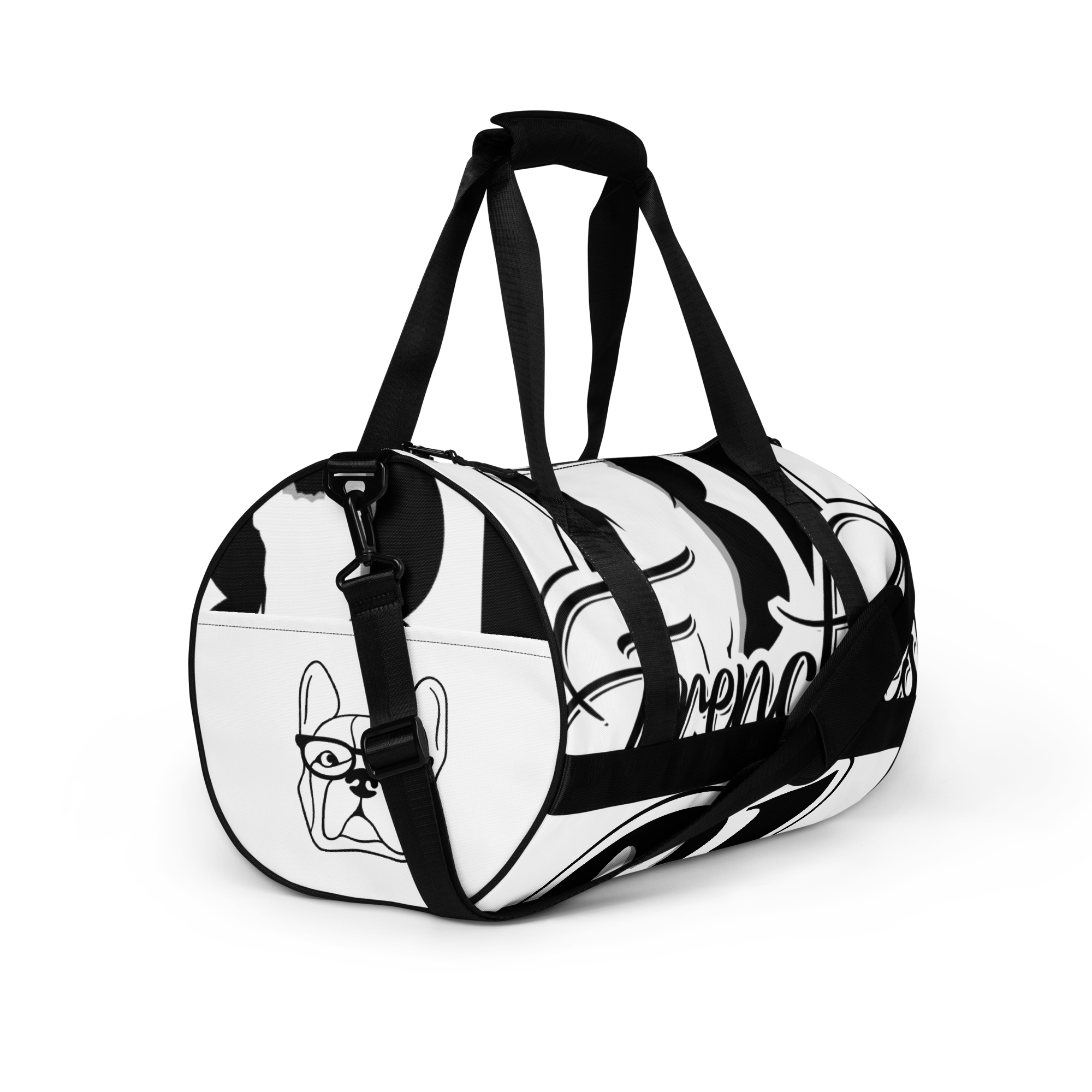 81 Frenchies All-over print gym bag