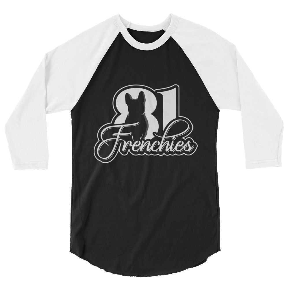 81 Frenchies 3/4 sleeve raglan shirt (White Logo)