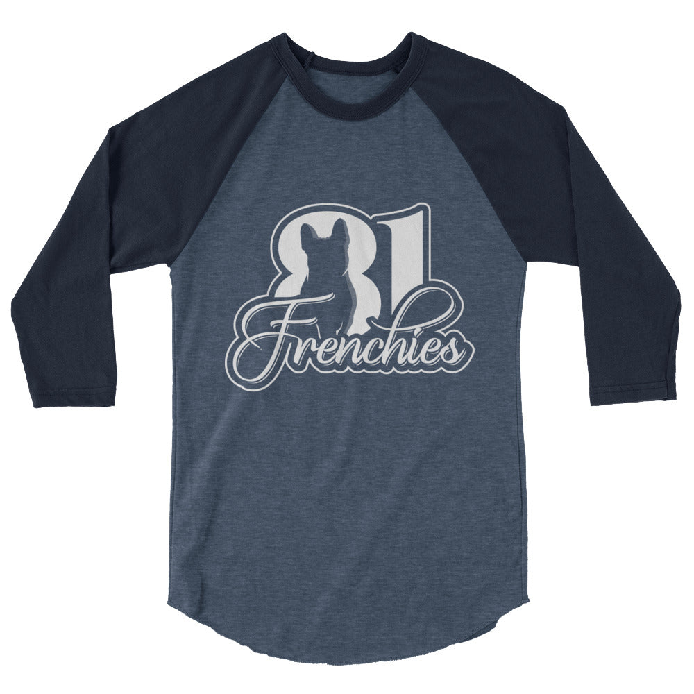 81 Frenchies 3/4 sleeve raglan shirt (White Logo)