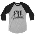 Load image into Gallery viewer, 81 Frenchies 3/4 sleeve raglan shirt (Black Logo)
