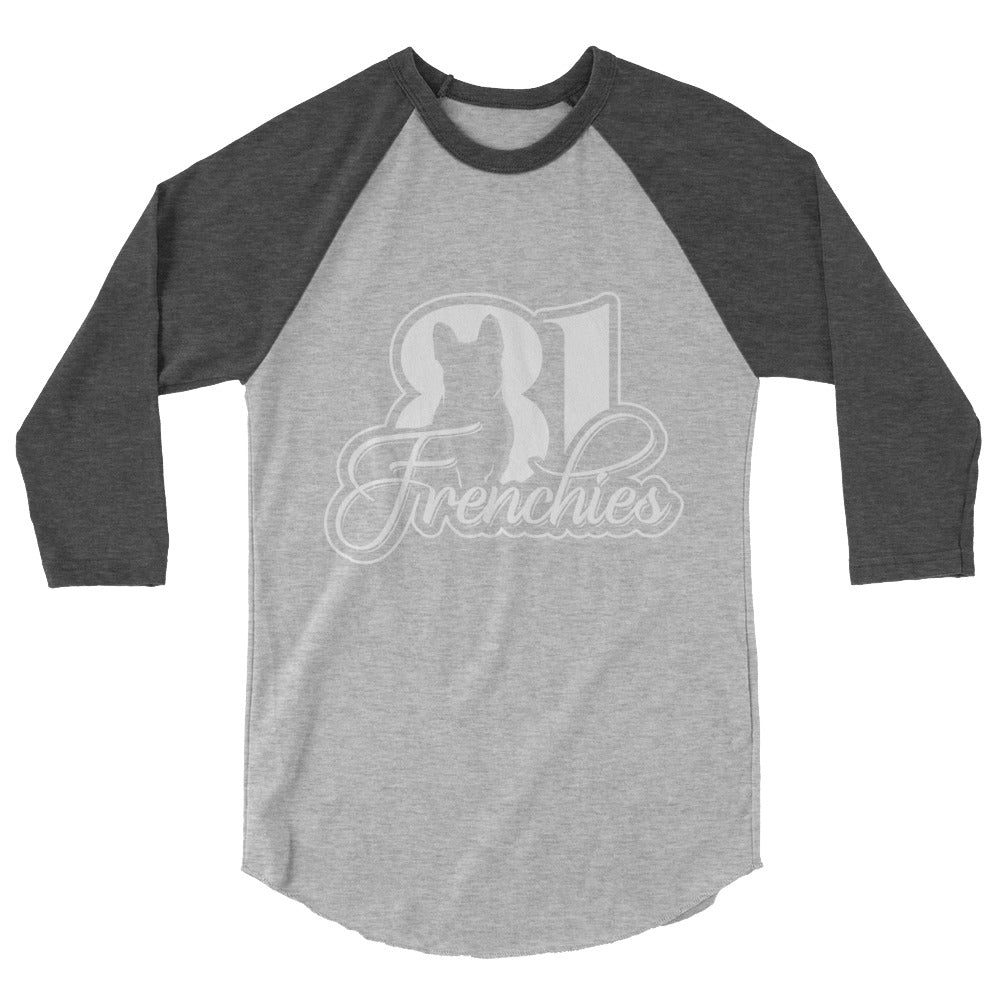 81 Frenchies 3/4 sleeve raglan shirt (White Logo)