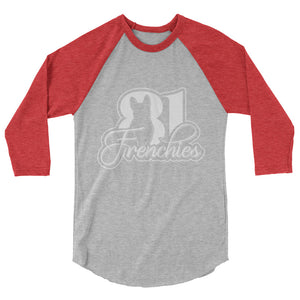 81 Frenchies 3/4 sleeve raglan shirt (White Logo)