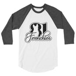 Load image into Gallery viewer, 81 Frenchies 3/4 sleeve raglan shirt (Black Logo)
